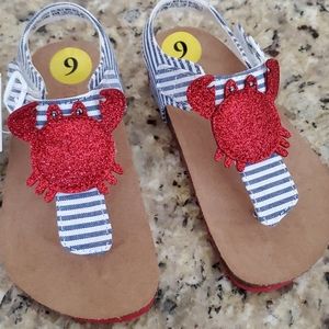 Maggie & Zoe Crab Sandals Toddler Girls 9